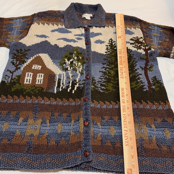 Northern Isles Vintage Scenic Knit Cardigan M - Picture 5 of 7